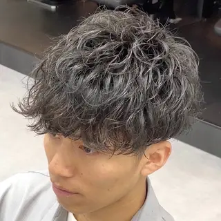 ショート パーマ メンズ 中崎町メンズパーマ/ シャドウ/山下拓実のヘアスタイル