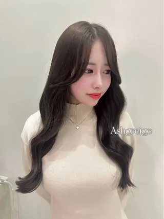 ロング カラー 🍓韓国ヘア レイヤ ーカット🍓笠原 葵のヘアスタイル