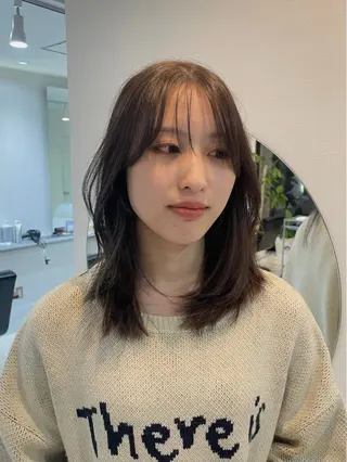 ミディアム 前川 瑞希のヘアスタイル