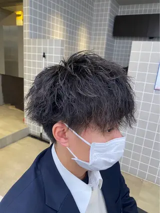 ショート カラー パーマ メンズ メンズ特化/パーマ/ カット/カラー/るなのヘアスタイル