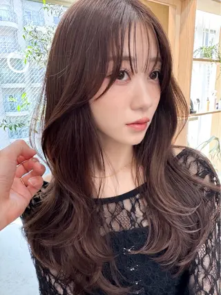 セミロング 顔まわりカットが得意 ショート〜ロング◎のヘアスタイル