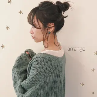 ミディアム ヘアアレンジ 市川 千夏のヘアスタイル