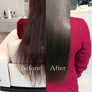 セミロング カット無料/髪質改善 髪質根本改善/艶髪のヘアスタイル