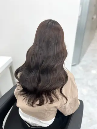 ロング カラー 透明感🤍レイヤー ベージュ‎🤍ピンクのヘアスタイル