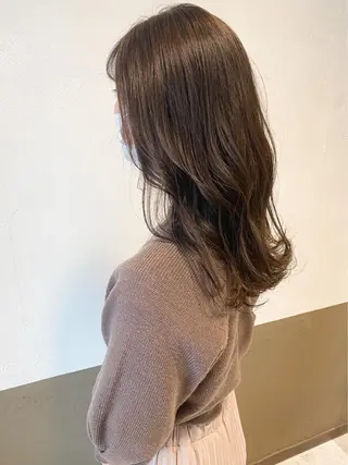 セミロング カラー 坂井田 浩樹のヘアスタイル