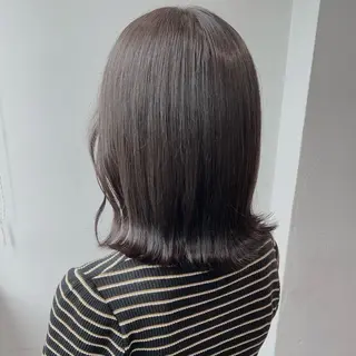 ミディアム カラー 𓏸レイヤー髪質改善 透けカラーカノン🫧のヘアスタイル