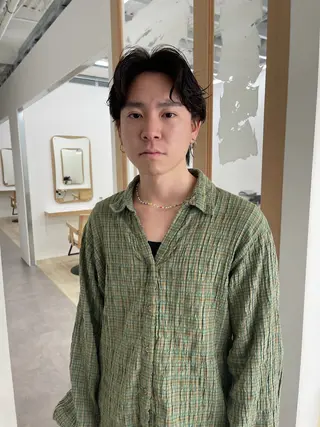 パーマ メンズ メンズカット パーマ[佐橋]のヘアスタイル