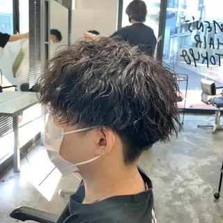 ショート パーマ メンズ メンズ特化美容師/ 藤戸 椋のヘアスタイル