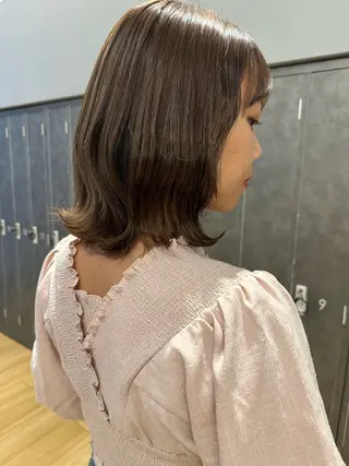 セミロング カラー 中尾 碧斗のヘアスタイル