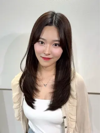 セミロング 渋谷/髪質改善🫧 韓国/レイヤー/会田のヘアスタイル
