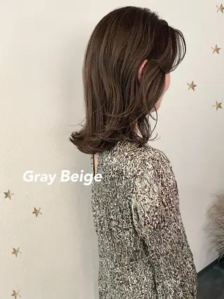 ミディアム カラー 市川 千夏のヘアスタイル