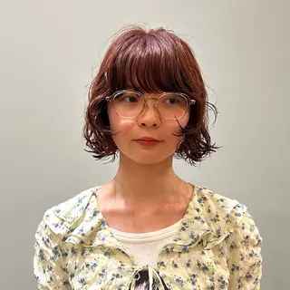 ショート カラー パーマ 🌿ボブ パーマ高橋啓太🌿のヘアスタイル