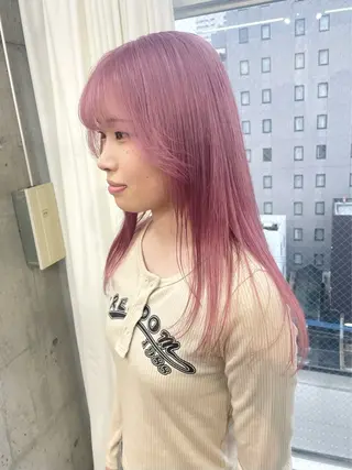 ロング カラー SHOTO ハイトー ン/ブロンドカラーのヘアスタイル