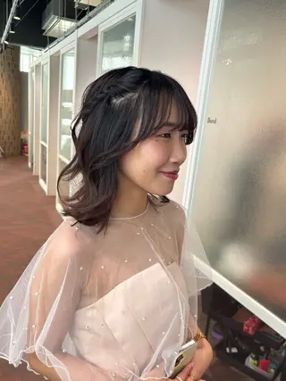 ミディアム ヘアアレンジ マンツーマン 縮毛矯正/マユコのヘアスタイル