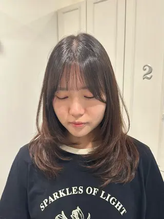 セミロング nana l 韓国スタイル౨ৎのヘアスタイル