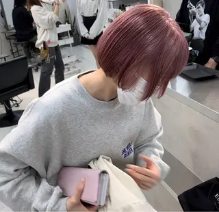 ショート カラー ウルフ🦋顔まわり ❤︎ ͛MEIのヘアスタイル