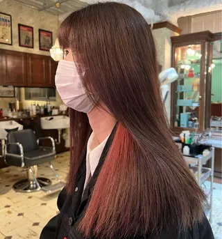 ロング カラー ヘアアレンジ three Natsumeのヘアスタイル