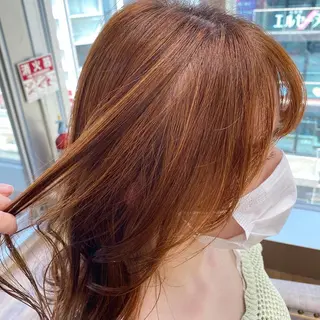 ミディアム カラー 大場 優のヘアスタイル