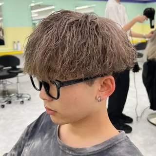 カラー パーマ メンズ 大人っぽ♡上品な暖色 ♡ブリーチなし♡のヘアスタイル