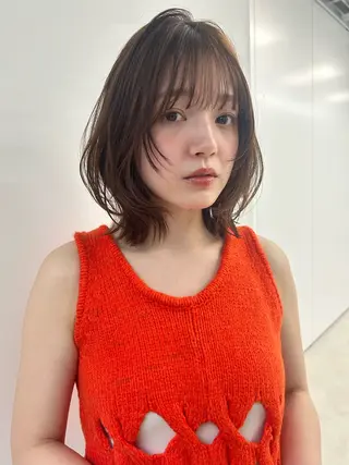 ミディアム カラー 艶カラー🐳🫧 サヤカ 🐳のヘアスタイル
