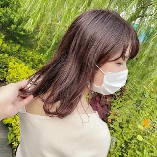 ミディアム カラー 髪質改善特化 安東駿介のヘアスタイル