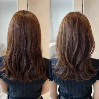 ミディアム 顔まわりカット🌟 くびれヘア/寺門遥輝のヘアスタイル
