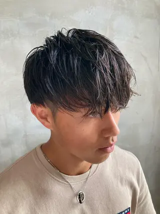ショート メンズ 波巻きスパイラルパー マ/シャドウパーマ駿のヘアスタイル