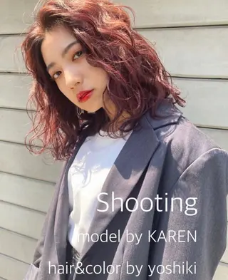 ミディアム カラー 🧡色落ちまで2度綺 麗なカラー🧡ヨシキのヘアスタイル