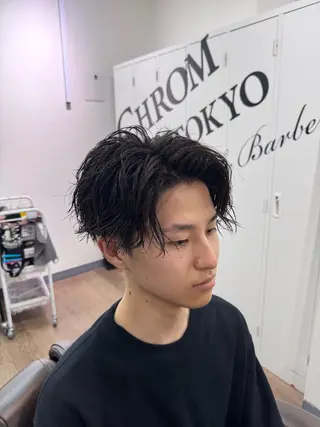 ショート パーマ 【メンズ専用サロン】 💈小林遥希💈のヘアスタイル