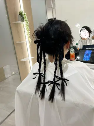 ロング ヘアアレンジ 柴崎 りるのヘアスタイル