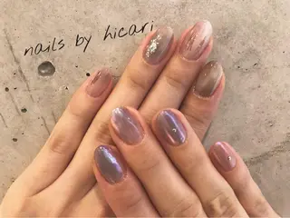 ショート カラー ネイル マツエク・マツパ illum hicariのネイルデザイン