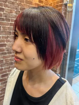 ミディアム カラー メンズ 久木原 ゆりのヘアスタイル