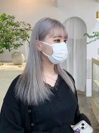 ロング カラー 似合わせカット ケアパーマ喜来雅由のヘアスタイル