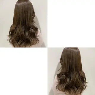ロング カラー 青沼夏未/オリーブ/ 寒色カラーのヘアスタイル