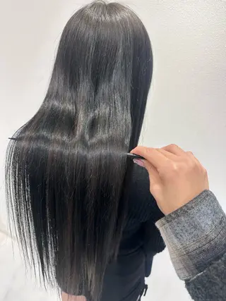 ロング 💘韓国カラー💘 クルミのヘアスタイル