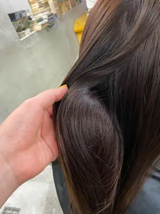 セミロング カラー お任せヘア☘️☘️ 及川渚のヘアスタイル