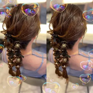 ヘアアレンジ 🦋ami/浦和 ブリーチ／韓国🦋のヘアスタイル