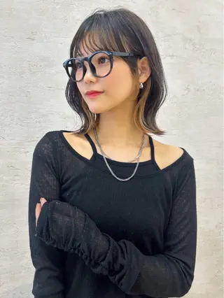 ミディアム 金山/ブリーチなし/ 透明感/ボブ/ゆうきのヘアスタイル