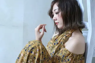 ミディアム 原木 康臣のヘアスタイル