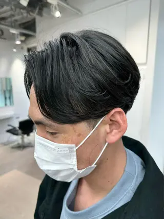 ミディアム パーマ メンズ 天神大名メンズパーマ メンズショートのヘアスタイル