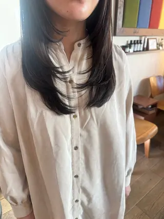 セミロング アオトソラ いしざかのヘアスタイル