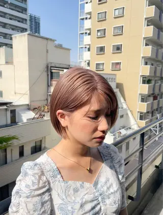 ショート カラー パーマ ヘアアレンジ キッズ 大人スタイル 太田のヘアスタイル