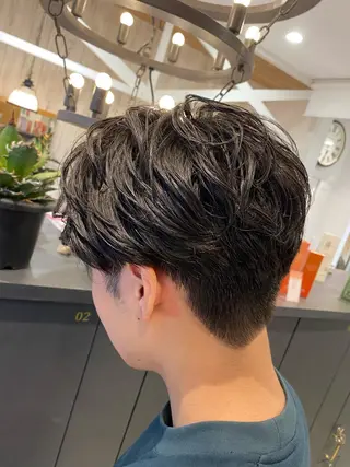 ショート パーマ メンズ 柴田 枝利子のヘアスタイル