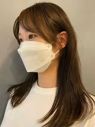 セミロング カラー 砂原 ひよりのヘアスタイル