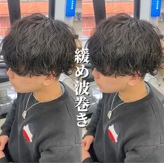 ショート パーマ メンズ 亀井隆汰/メンズ専門 パーマ特化美容師のヘアスタイル