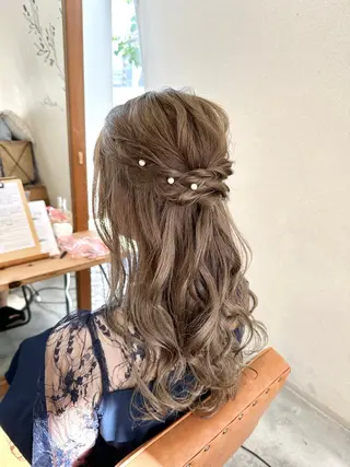 ヘアアレンジ 酸性ストレート/ブリ ーチなしWカラー河本のヘアスタイル