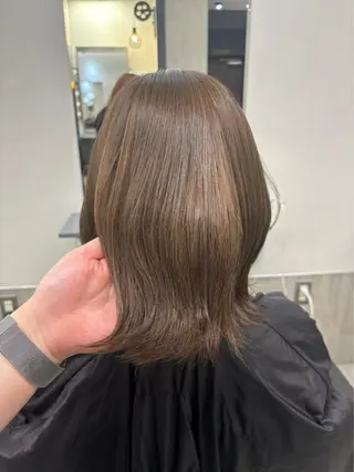 ミディアム ブリーチなしWカラー ヘアセット菜希のヘアスタイル