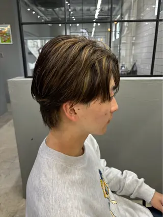 ショート カラー メンズ メンズ専門サロン wokeのヘアスタイル