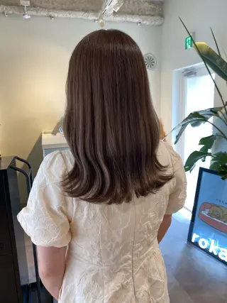 セミロング カラー 当日予約大歓迎💗 依田瑞希のヘアスタイル