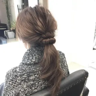 セミロング ロング カラー ヘアアレンジ 西川 ヒロキのヘアスタイル